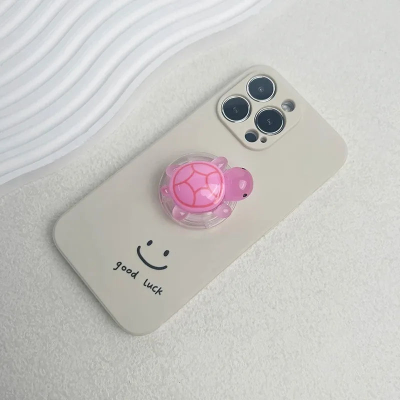Korean Luminous Turtle phone holder pop socket grip finger ring