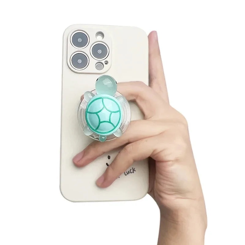 Korean Luminous Turtle phone holder pop socket grip finger ring