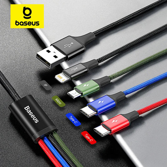 4 in 1 USB to USB C - Lightning - Micro